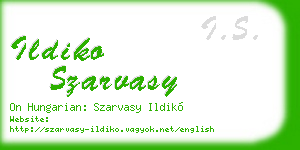 ildiko szarvasy business card
